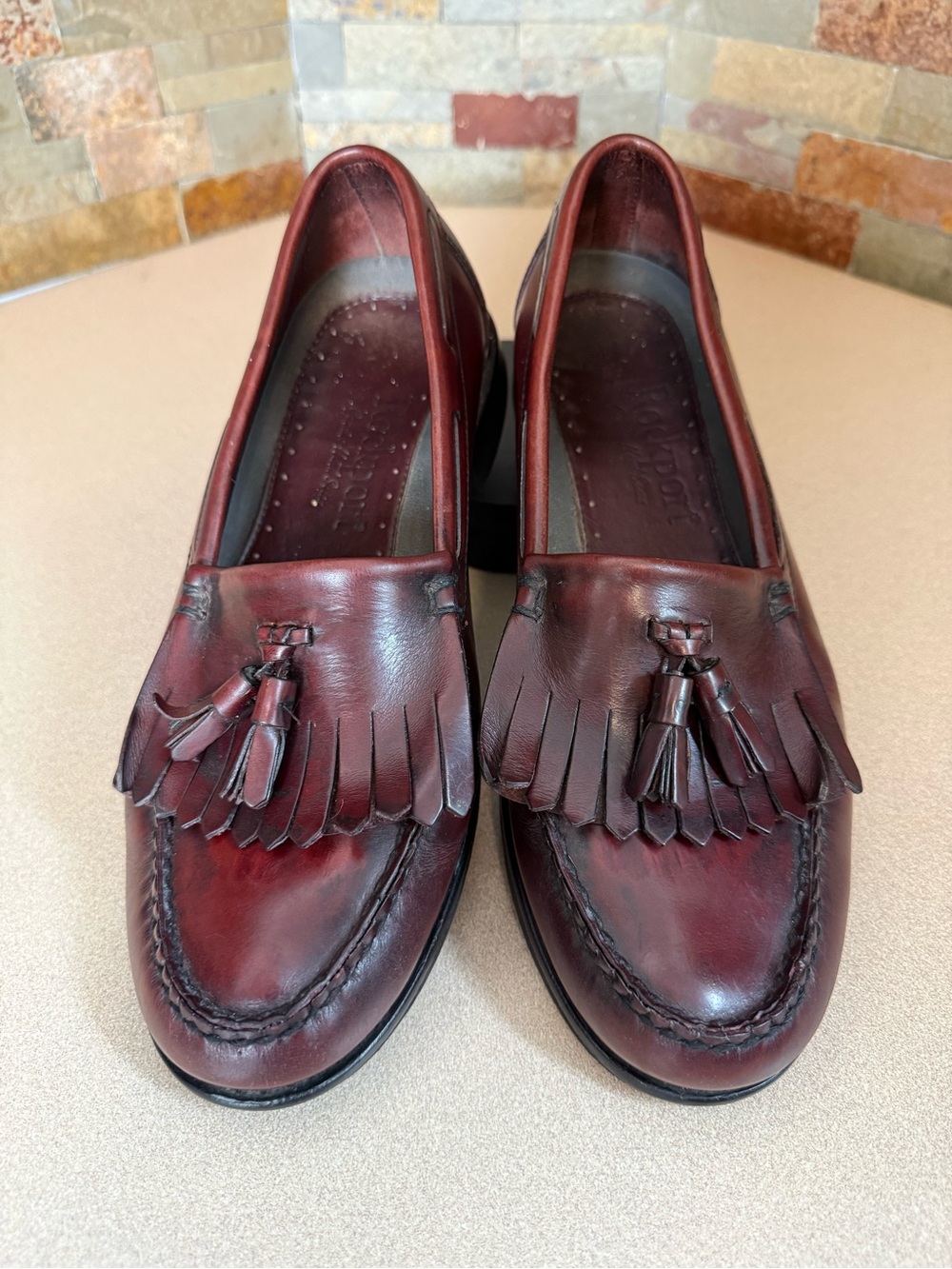 Vintage Rockport Leather Kiltie Tassel Loafers 2897 Burgundy Men’s 8.5 M